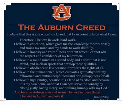 Auburn Creed Printable